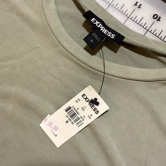 Express Light Olive Midi Bodycon Dress size M - Picture 5 of 5